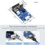 Modulo di scansione codici a barre e QR WAVESHARE, tipo E, involucro metallico, lettura codici DPM, interfacce USB e UART integrate, doppia interfaccia., 32387