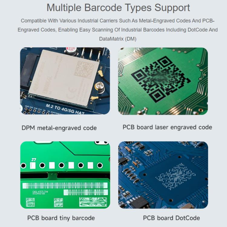 Modulo di scansione codici a barre e QR WAVESHARE, tipo E, involucro metallico, lettura codici DPM, interfacce USB e UART integrate, doppia interfaccia., 32387