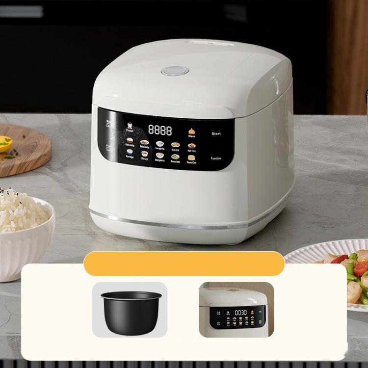 Cuociriso elettrico da 400 W e 2 litri con display a colori, 10 programmi preimpostati e funzione di prenotazione intelligente 24 ore, per 1-2 persone., EU Plug 220V, UK Plug 220V, US Plug 110V