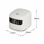 Cuociriso elettrico da 400 W e 2 litri con display a colori, 10 programmi preimpostati e funzione di prenotazione intelligente 24 ore, per 1-2 persone., EU Plug 220V, UK Plug 220V, US Plug 110V