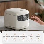 Cuociriso elettrico da 400 W e 2 litri con display a colori, 10 programmi preimpostati e funzione di prenotazione intelligente 24 ore, per 1-2 persone., EU Plug 220V, UK Plug 220V, US Plug 110V