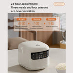Cuociriso elettrico da 400 W e 2 litri con display a colori, 10 programmi preimpostati e funzione di prenotazione intelligente 24 ore, per 1-2 persone., EU Plug 220V, UK Plug 220V, US Plug 110V