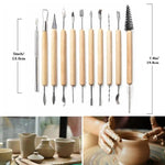 Strumenti per ceramica: coltello per scolpire l'argilla, penna a punti in silicone, aghi per dettagli Nanatsuhon, raschietto., 57pcs