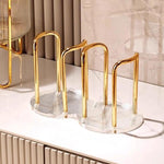Portabicchiere in acrilico per bicchieri monouso, Single Cup Gold, Dual-Cup Gold, Single Cup Silver, Dual-Cup Silver