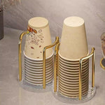 Portabicchiere in acrilico per bicchieri monouso, Single Cup Gold, Dual-Cup Gold, Single Cup Silver, Dual-Cup Silver