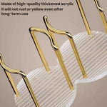 Portabicchiere in acrilico per bicchieri monouso, Single Cup Gold, Dual-Cup Gold, Single Cup Silver, Dual-Cup Silver