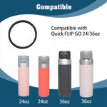 Guarnizione di tenuta in silicone a prova di perdite per bottiglia Stanley Quick Flip Go da 24-36 oz (4 pezzi).