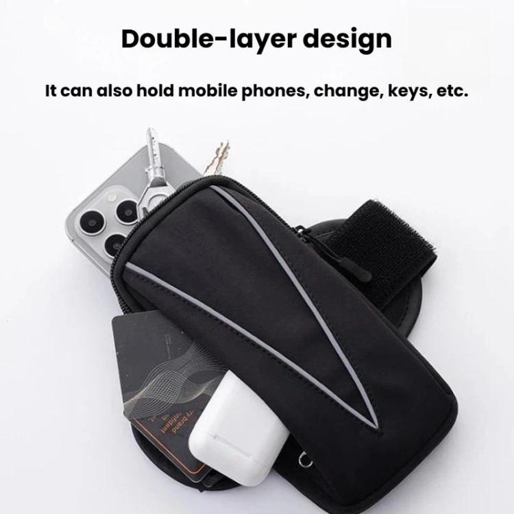 Fascia da braccio impermeabile e riflettente per la corsa, sport all'aria aperta e borsa per telefono.
