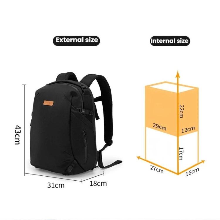 Borsa fotografica media Cwatcun D248, impermeabile, ad alta capacità, per fotocamere DSLR digitali.