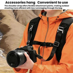 Borsa fotografica media Cwatcun D248, impermeabile, ad alta capacità, per fotocamere DSLR digitali.