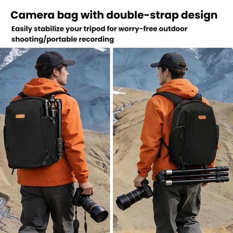 Borsa fotografica media Cwatcun D248, impermeabile, ad alta capacità, per fotocamere DSLR digitali.
