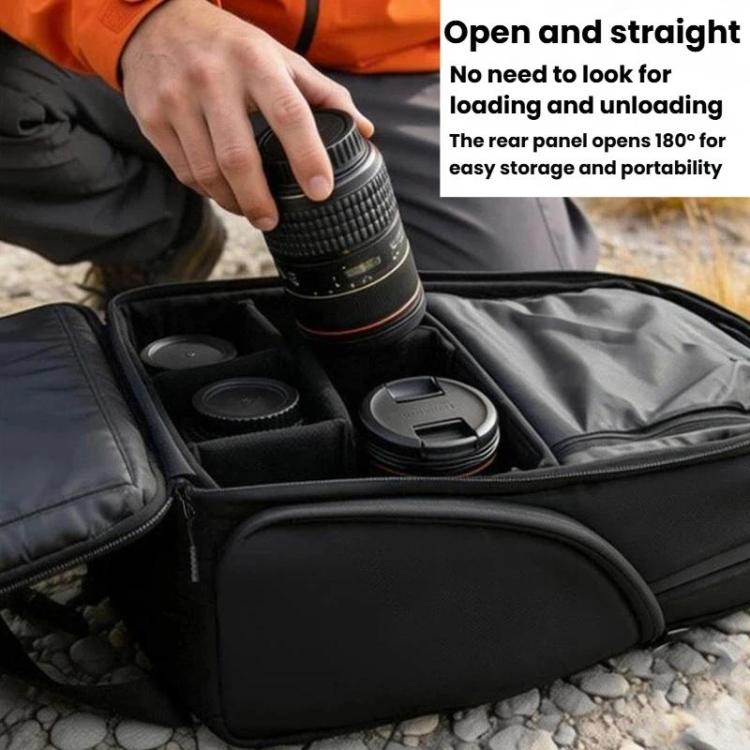 Borsa fotografica media Cwatcun D248, impermeabile, ad alta capacità, per fotocamere DSLR digitali.