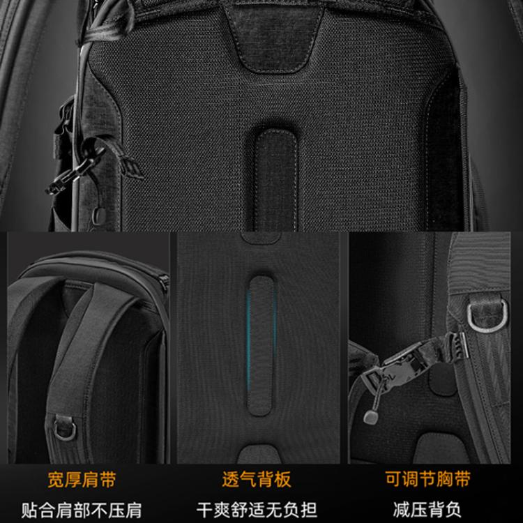 Borsa fotografica media Cwatcun D248, impermeabile, ad alta capacità, per fotocamere DSLR digitali.