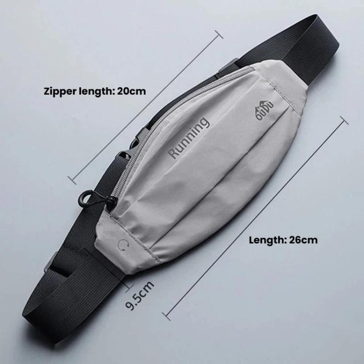 Marsupio impermeabile riflettente OUDU per uomo e donna, ideale per sport all'aria aperta e per portare con sé il telefono.