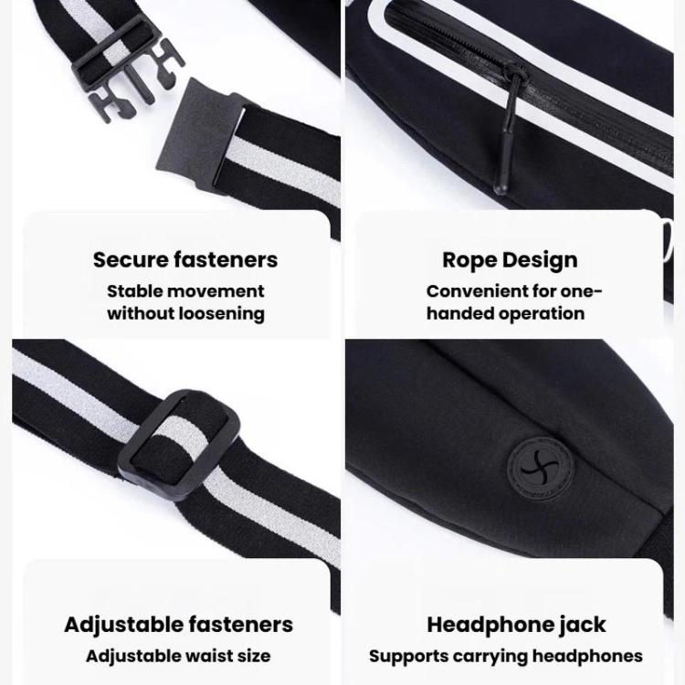 Marsupio OUDU leggero, impermeabile e riflettente per uomo e donna, borsa portatile per cellulare da esterno.