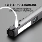 Lampada da lavoro per riparazione auto con clip a penna COB, ricaricabile tramite USB, con forte adesione magnetica