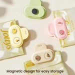 Clip di chiusura per frigorifero con anello per la data, cuscinetti magnetici per alimenti., 5pcs /Pack