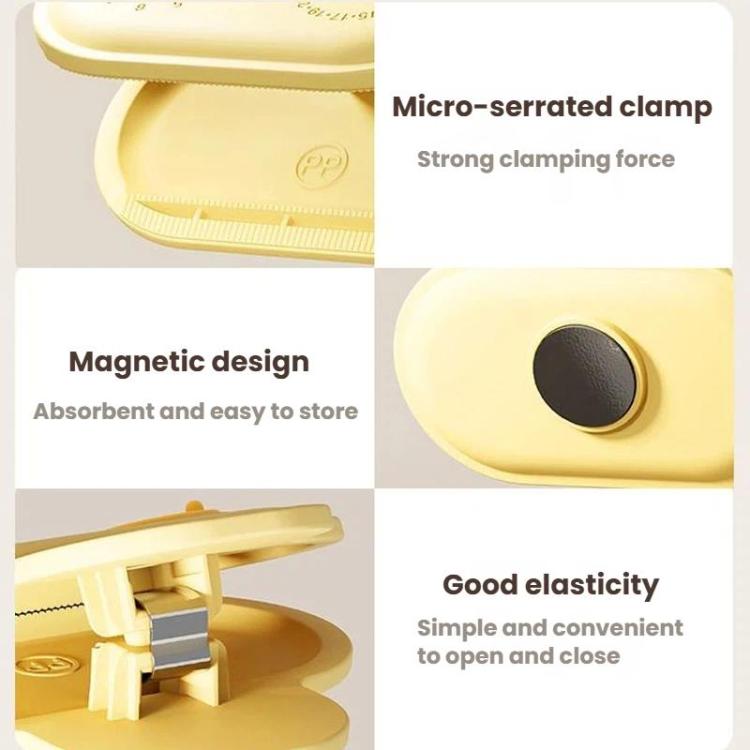 Clip di chiusura per frigorifero con anello per la data, cuscinetti magnetici per alimenti., 5pcs /Pack