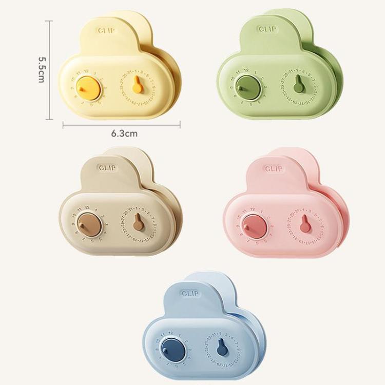 Clip di chiusura per frigorifero con anello per la data, cuscinetti magnetici per alimenti., 5pcs /Pack