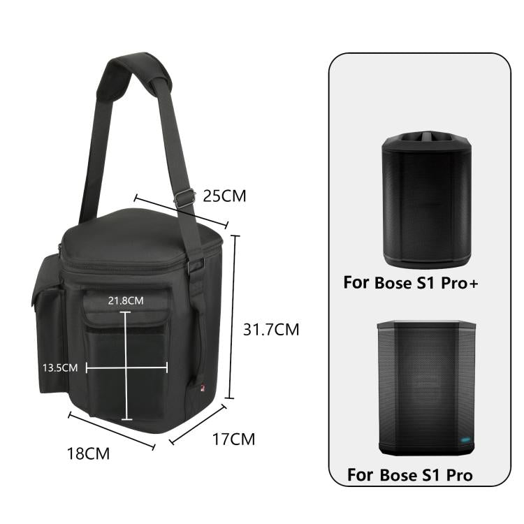 Borsa a tracolla per altoparlanti Bose S1 Pro e S1 Pro+ con doppia tasca., Crossbody Bag