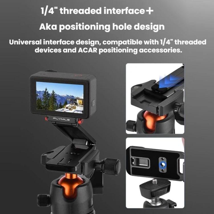 Supporto per treppiede magnetico a sgancio rapido con moschettone per DJI Osmo Action 3 / 4 / 5 Pro, AC5027