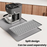 Tappetino in silicone antiscivolo per macchina da caffè, vassoio di scolo resistente al calore per tavolo da pranzo, Horizontal Stripes Black, Horizontal Stripes Grey, Vertical Stripes Black, Vertical Stripes Grey, Loop Pattern Black, Loop Pattern Grey