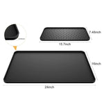 Tappetino in silicone antiscivolo per macchina da caffè, vassoio di scolo resistente al calore per tavolo da pranzo, Horizontal Stripes Black, Horizontal Stripes Grey, Vertical Stripes Black, Vertical Stripes Grey, Loop Pattern Black, Loop Pattern Grey