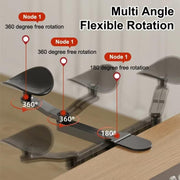 Ergonomic Computer Desk Arm Rest 360-degree Rotating Desk Clamp Arm Support Bracket Keyboard Armrest Extender