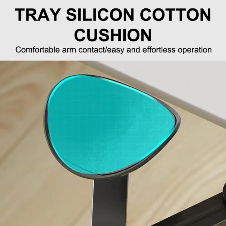 Ergonomic Computer Desk Arm Rest 360-degree Rotating Desk Clamp Arm Support Bracket Keyboard Armrest Extender