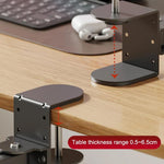 Ergonomic Computer Desk Arm Rest 360-degree Rotating Desk Clamp Arm Support Bracket Keyboard Armrest Extender