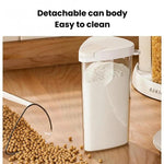 Contenitore girevole antipolvere e a prova di umidità per cereali, caffè e chicchi di caffè, ideale per la cucina domestica.