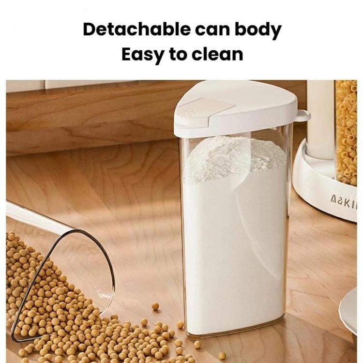 Contenitore girevole antipolvere e a prova di umidità per cereali, caffè e chicchi di caffè, ideale per la cucina domestica.