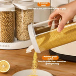 Contenitore girevole antipolvere e a prova di umidità per cereali, caffè e chicchi di caffè, ideale per la cucina domestica.