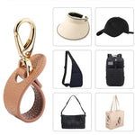 10 clip in pelle per cappello, gancio per bagaglio, clip minimalista anti-smarrimento per cappello