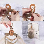 10 clip in pelle per cappello, gancio per bagaglio, clip minimalista anti-smarrimento per cappello