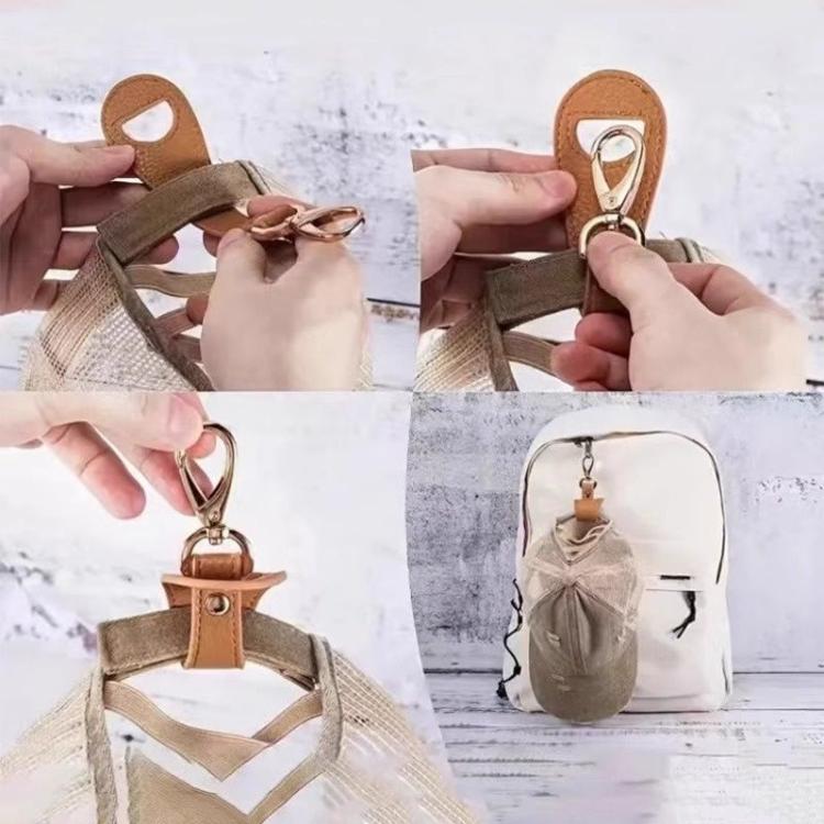 10 clip in pelle per cappello, gancio per bagaglio, clip minimalista anti-smarrimento per cappello