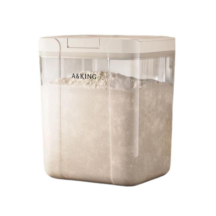 Secchio per riso con coperchio a scatto, ideale per la cucina domestica, a prova di insetti e umidità, contenitore per cereali., 2.9L, 5L, 10L, 15L