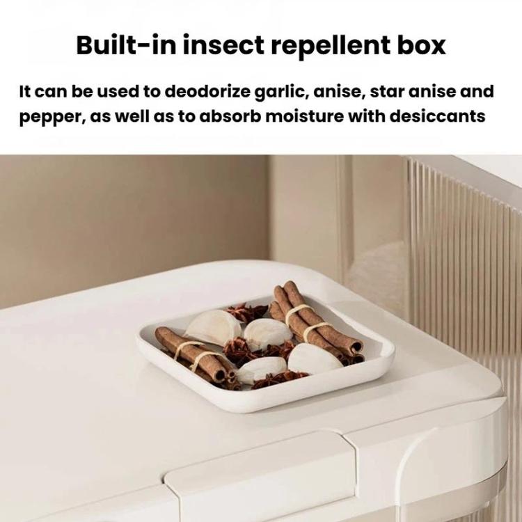 Secchio per riso con coperchio a scatto, ideale per la cucina domestica, a prova di insetti e umidità, contenitore per cereali., 2.9L, 5L, 10L, 15L
