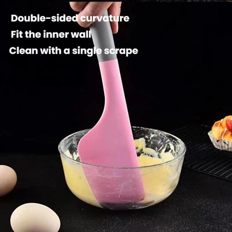 Spatola in silicone spessa e resistente al calore, grande, ideale per spalmare burro, panna e marmellata, con foro a gancio.