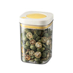 Barattolo sottovuoto per alimenti, contenitore da cucina per chicchi di caffè e cereali, 380ml White Yellow, 1100ml White Yellow, 1800ml White Yellow, 380ml White Blue, 1100ml White Blue, 1800ml White Blue