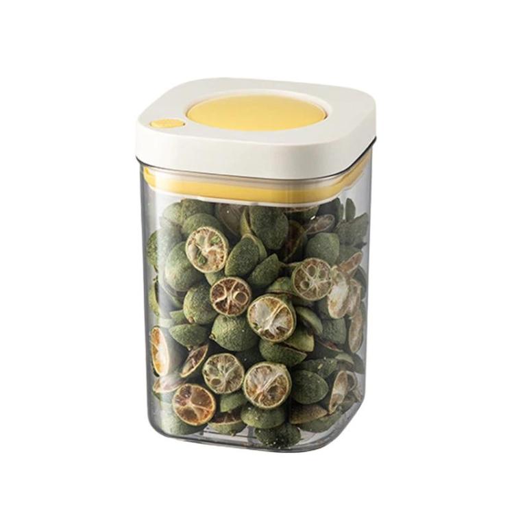 Barattolo sottovuoto per alimenti, contenitore da cucina per chicchi di caffè e cereali, 380ml White Yellow, 1100ml White Yellow, 1800ml White Yellow, 380ml White Blue, 1100ml White Blue, 1800ml White Blue