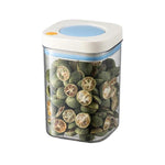 Barattolo sottovuoto per alimenti, contenitore da cucina per chicchi di caffè e cereali, 380ml White Yellow, 1100ml White Yellow, 1800ml White Yellow, 380ml White Blue, 1100ml White Blue, 1800ml White Blue