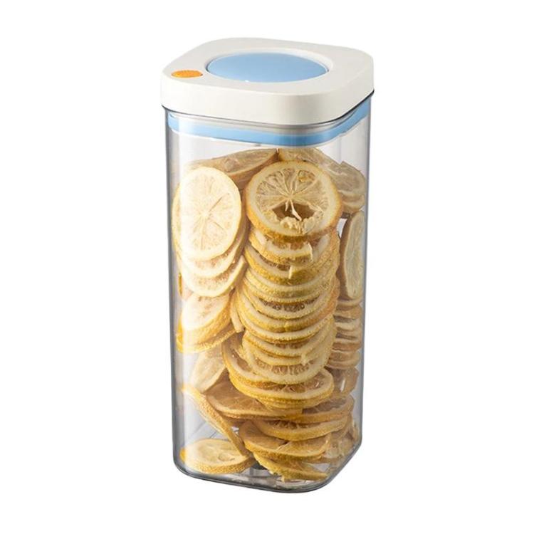 Barattolo sottovuoto per alimenti, contenitore da cucina per chicchi di caffè e cereali, 380ml White Yellow, 1100ml White Yellow, 1800ml White Yellow, 380ml White Blue, 1100ml White Blue, 1800ml White Blue