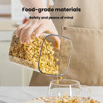 Barattolo sottovuoto per alimenti, contenitore da cucina per chicchi di caffè e cereali, 380ml White Yellow, 1100ml White Yellow, 1800ml White Yellow, 380ml White Blue, 1100ml White Blue, 1800ml White Blue