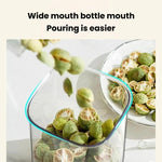 Barattolo sottovuoto per alimenti, contenitore da cucina per chicchi di caffè e cereali, 380ml White Yellow, 1100ml White Yellow, 1800ml White Yellow, 380ml White Blue, 1100ml White Blue, 1800ml White Blue