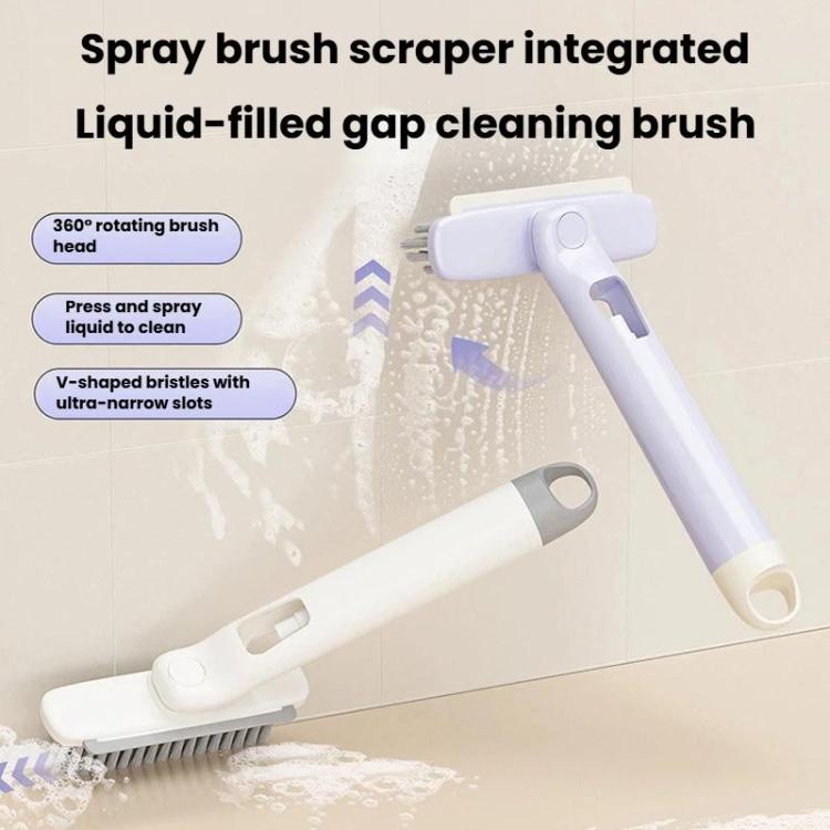 Spazzola rigida multifunzione con spray liquido per la pulizia delle piastrelle del bagno