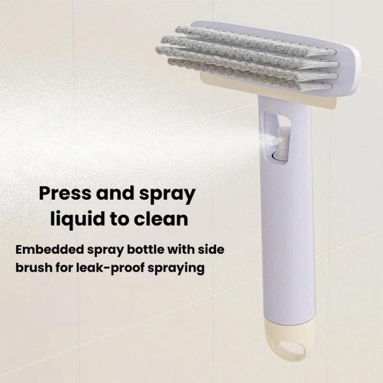 Spazzola rigida multifunzione con spray liquido per la pulizia delle piastrelle del bagno