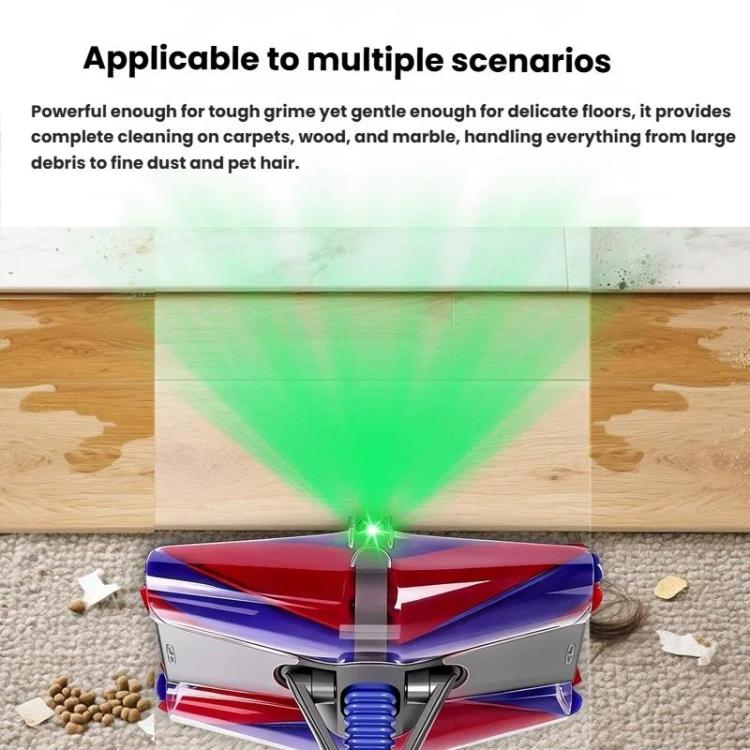 4 testine a rullo coniche per aspirapolvere Dyson V7 V8 V10 V11 V15 con illuminazione laser verde su entrambi i lati., 4-Conical For Dyson V7/V8/V10/V11/V15