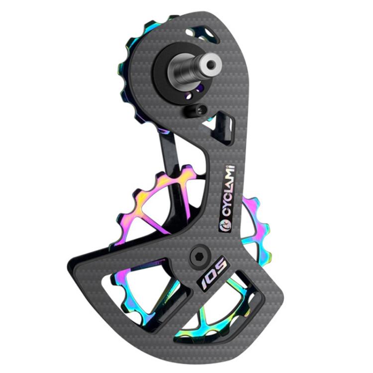 Leva cambio CYCLAMI in fibra di carbonio per bici da strada, deragliatore posteriore in ceramica con puleggia grande, For Shimano 8000 / 8020 / 8050 / 8070 / 8170 / 9100 / 9150 / 9170, For Shimano R7000, For Shimano 5800 / 5700                         ...