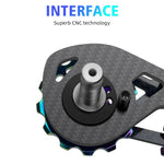Leva cambio CYCLAMI in fibra di carbonio per bici da strada, deragliatore posteriore in ceramica con puleggia grande, For Shimano 8000 / 8020 / 8050 / 8070 / 8170 / 9100 / 9150 / 9170, For Shimano R7000, For Shimano 5800 / 5700                         ...
